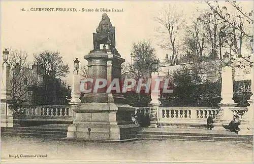 Cartes postales Clermont Ferrand Statue de Blaise Pascal