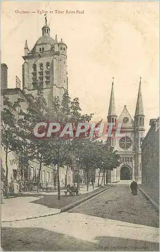 Cartes postales Orleans Eglise et Tour Saint Paul