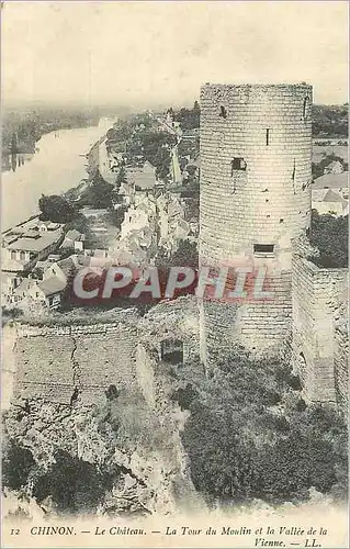Cartes postales Chinon Le Chateau La Tour du Moulin et la Vallee de la Vienne