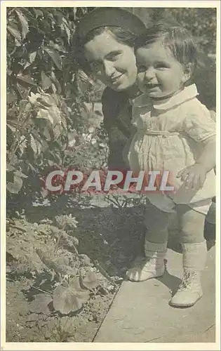 CARTE PHOTO Femme Enfant