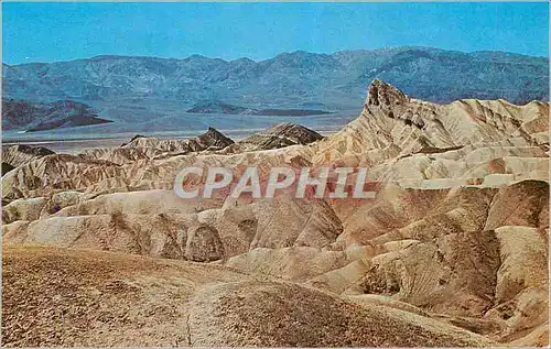 Moderne Karte Manly Beacon and Death Valley from Zabriskie Point Death Valley National Monument