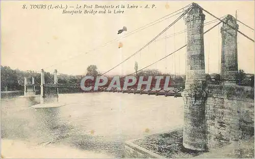 Cartes postales Tours (I et L) Le Pont Bonaparte etla Loire