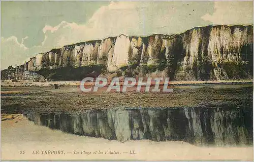 Cartes postales Le Treport La Plage et les Falaises
