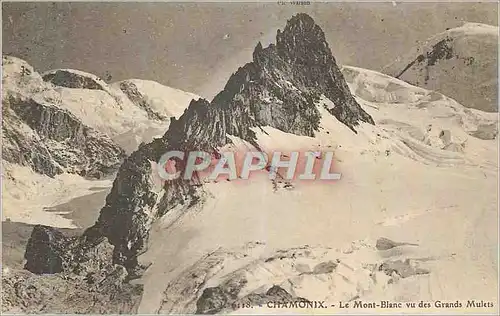 Cartes postales Chamonix Le Mont Blanc vu des Grands Mulets