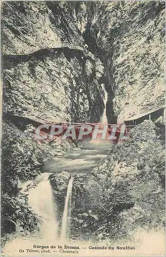 Cartes postales Chamonix Gorges de la Diozaz Cascade du Soufflet