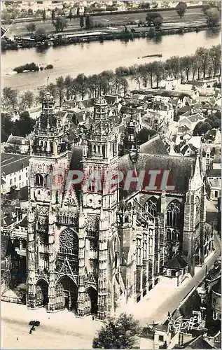 Cartes postales moderne Tours (Indre et Loire) En Touraine Vue aierinne La Cathedrale et la Loire