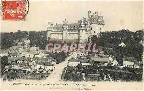Cartes postales Pierrefonds Vue Generale (Cote Sud Ouest du Chateau)