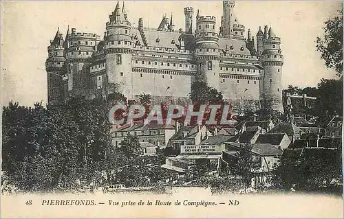 Cartes postales Pierrefonds Vue prise de la Route de Compiegne