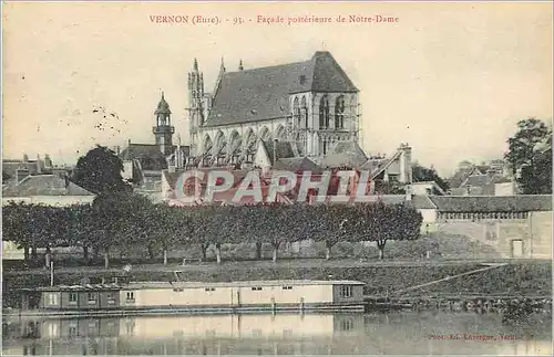 Ansichtskarte AK Vernon (Eure) Facade Posterieure de Notre Dame