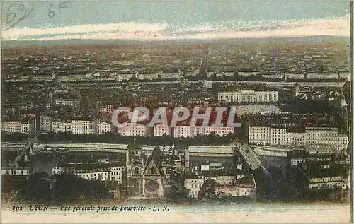 Ansichtskarte AK Lyon Vue Generale prise de Fourviere