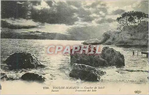 Cartes postales Toulon Coucher de Soleil