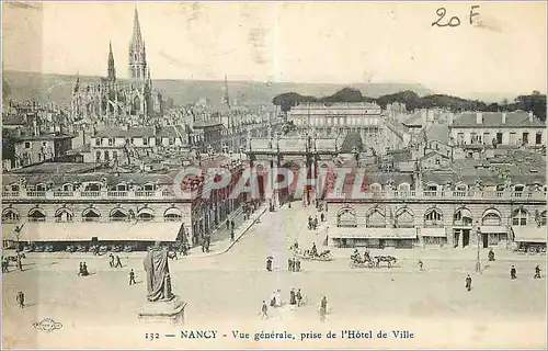 Cartes postales Nancy Vue Generale prise de l'Hotel de Ville