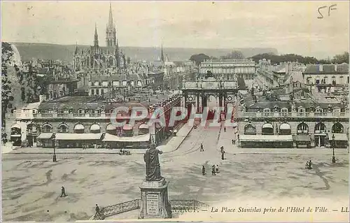 Cartes postales Nancy La Place Stanislas prise de l'Hotel de Ville