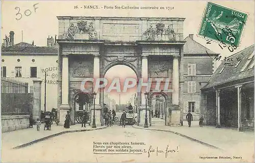 Cartes postales Nancy Porte Ste Catherine Construite en 1752