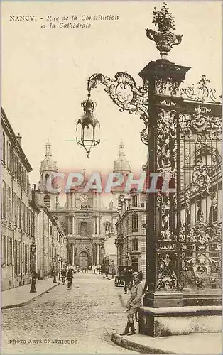 Ansichtskarte AK Nancy Rue de la Constitution et la Cathedrale