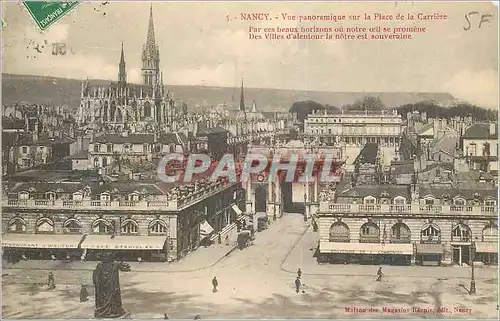 Ansichtskarte AK Nancy Vue Panoramique sur la Place de la Carriere