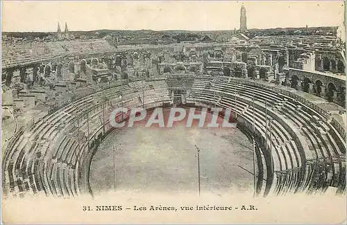 Cartes postales Nimes Les Arenes Vue Interieure