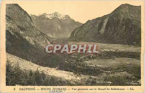 Ansichtskarte AK Dauphine Bourg d'Oisans Vue Generale sur le Massif de Belledonne