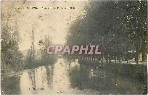 Ansichtskarte AK Brantome Allees Henri IV et la Dronne