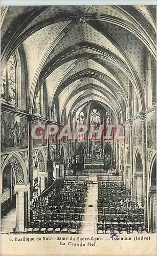 Cartes postales Issoudun (Indre) Basilique de Notre Dame de Sacre Coeur La Grande Nef