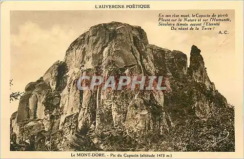 Cartes postales Le Mont Dore L'Auvergne Poetique Pic du Capucin (altitude 1473 m)