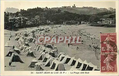 Ansichtskarte AK St Jean de Luz (B P) La Plage Cote Sud