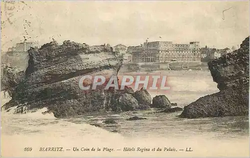 Ansichtskarte AK Biarritz Un Coin de la Plage Hotels Regina et du Palais