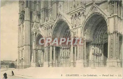 Ansichtskarte AK Chartres La Cathedrale Portail Sud