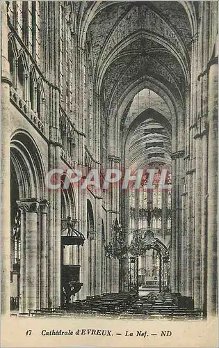 Ansichtskarte AK Cathedrale d'Evreux La Nef