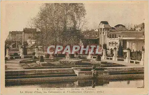 Cartes postales Vierzon (Cher) Jardins de l'Abbaye Le Miroir d'Eau