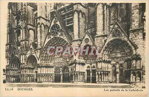 Ansichtskarte AK Bourges Les Portails de la Cathedrale