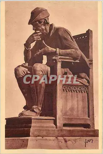 Cartes postales Bourges (Cher) La Douce France Statue de Louis XI Oeuvre Remarquable de Jean Baffier