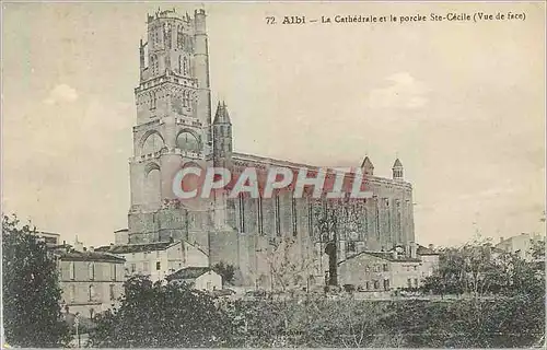 Cartes postales Albi La Cathedrale et le Porche Ste Cecile (vue de face)
