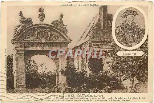 Cartes postales Eure et Loir Historique Ruines du Chateau de Sorel (XVIIe)