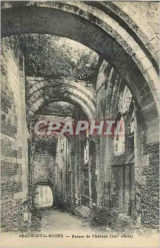 Ansichtskarte AK Beaumont le Roger Ruines de l'Abbaye (XIIIe Siecle)