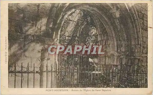 Ansichtskarte AK Pont d'Audemer Ruines de l'Eglise du Saint Sepulcre