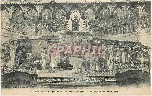 Ansichtskarte AK Lyon Basilique de N D de Fourviere Mosaique de St Pothin