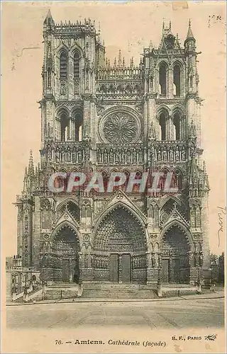 Cartes postales Amiens Cathedrale (Facade)