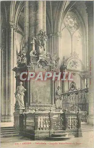 Cartes postales Amiens Cathedrale Chapelle Notre Dame du Puys