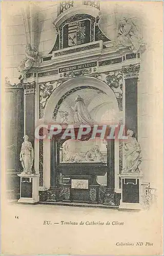 Cartes postales Eu Tombeau de Cathedrale de Cleves (carte 1900)