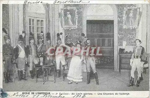 Cartes postales Ordre de l'Empereur 4e Tableau Au Lapin Patriote Une Chambre de L'Auberge