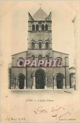 Ansichtskarte AK Lyon L'Eglise d'Ainay (carte 1900)