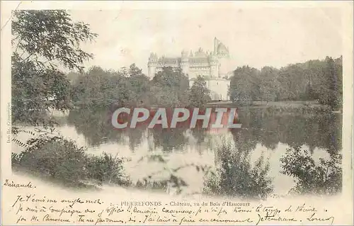 Cartes postales Pierrefonds Chateau vu du Bois d'Haucourt (carte 1900)