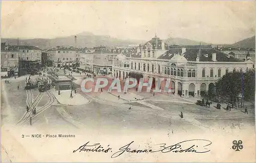 Cartes postales Nice Place Massena (carte 1900)