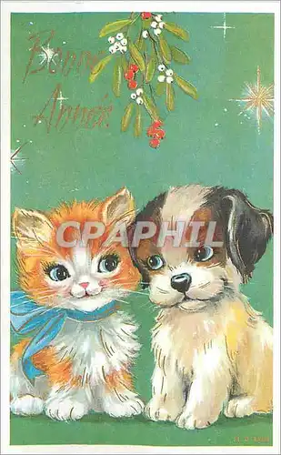 Cartes postales Bonne Annee Chiens