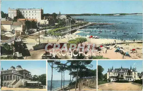 Moderne Karte Arcachon Cote d'Argent Vue Generale de la Plage