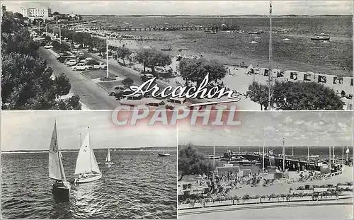 Cartes postales moderne Arcachon Cote d'Argent La Plage Regates Jetee Thiers