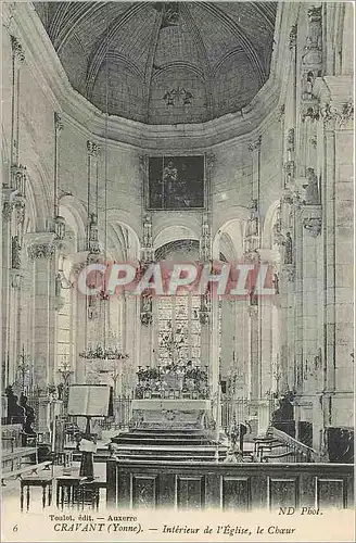 Ansichtskarte AK Cravant (Yonne) Interieur de l'Eglise le Choeur