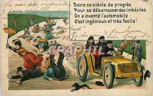 Cartes postales Dans ce Ciecle de progres pour se Debarrasser des Imbeciles Automobile