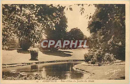 Cartes postales Abbeville Piece d'Eau du Jardin du Musee